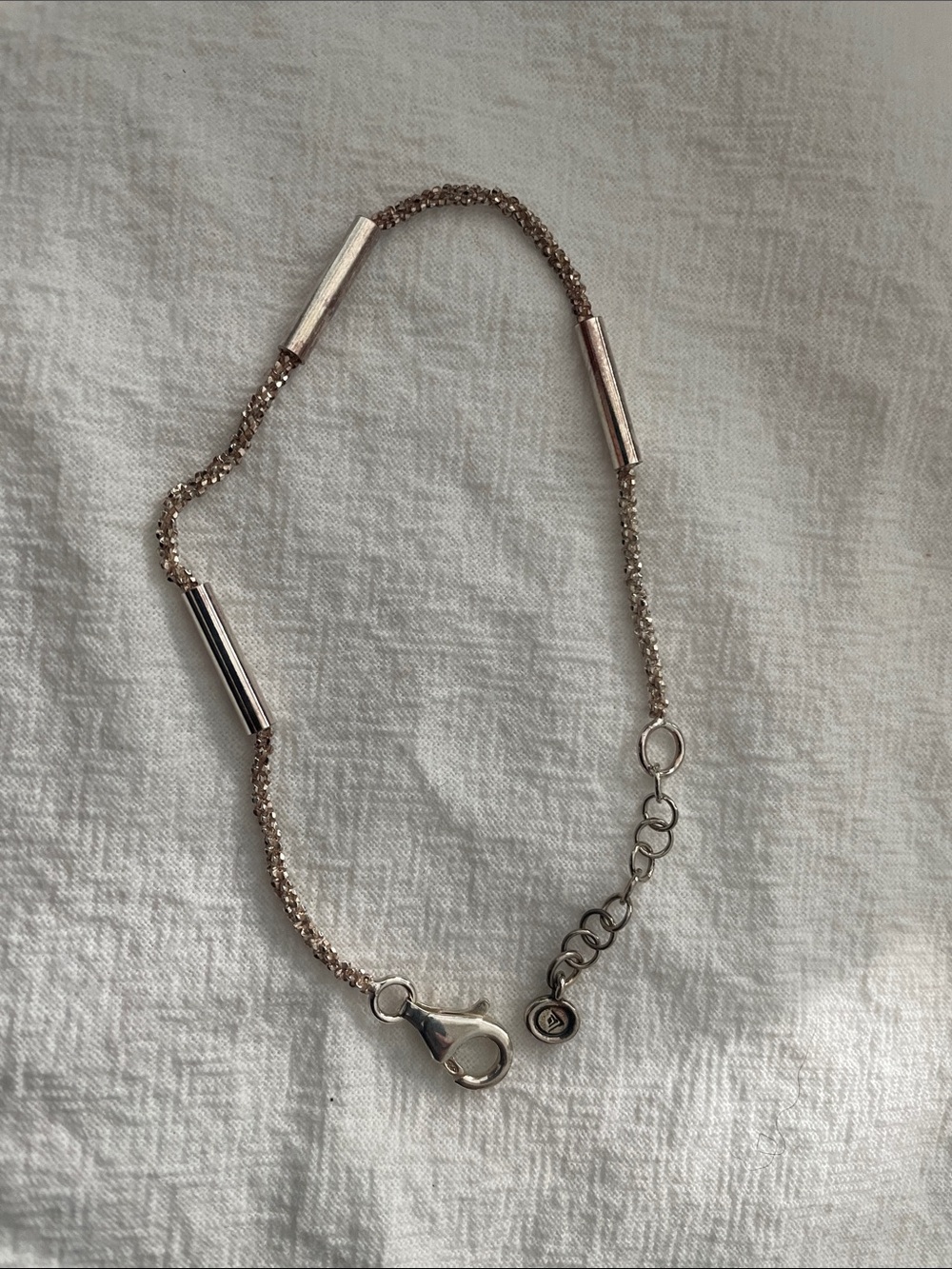 Silpada Delicate Sterling Silver  Tube Chain Bracelet